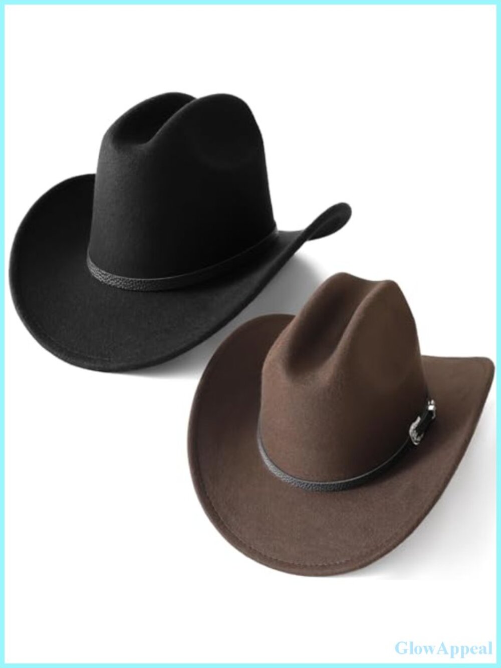 2 Pack Western Cowboy Hat Unisex Polyester Costume